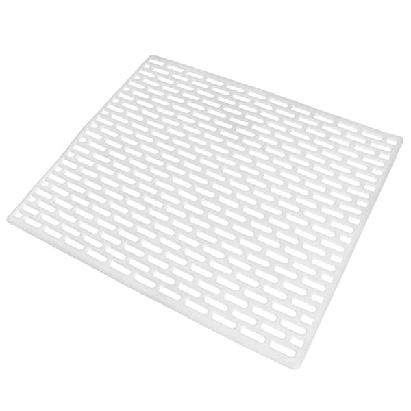 Gummi vaskematte hvit 33x28 cm