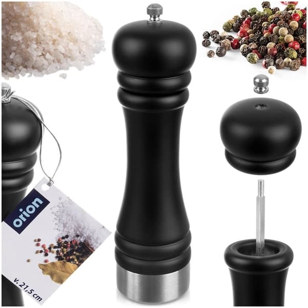 Pepper og saltkvern tre sort 21,5 cm