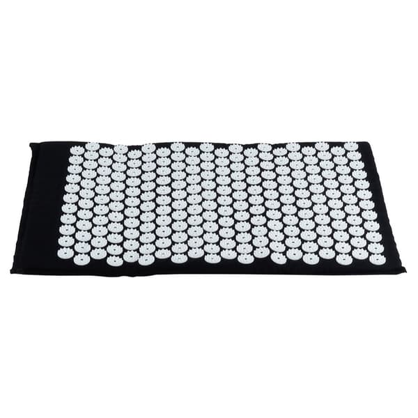 Akupressur massagemåtte med pigge sort 62x40 cm