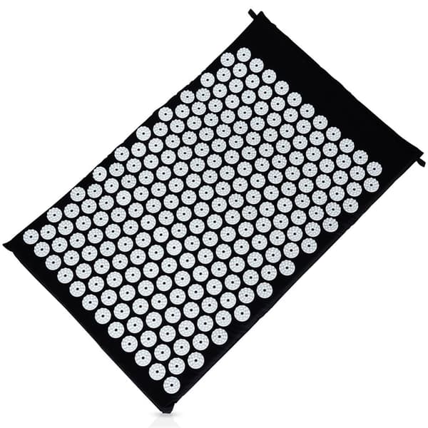 Akupressur massasjematte med pigger svart 62x40 cm