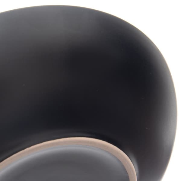 Dyb keramisk middagstallerken sort 20,5 cm, 800 ml