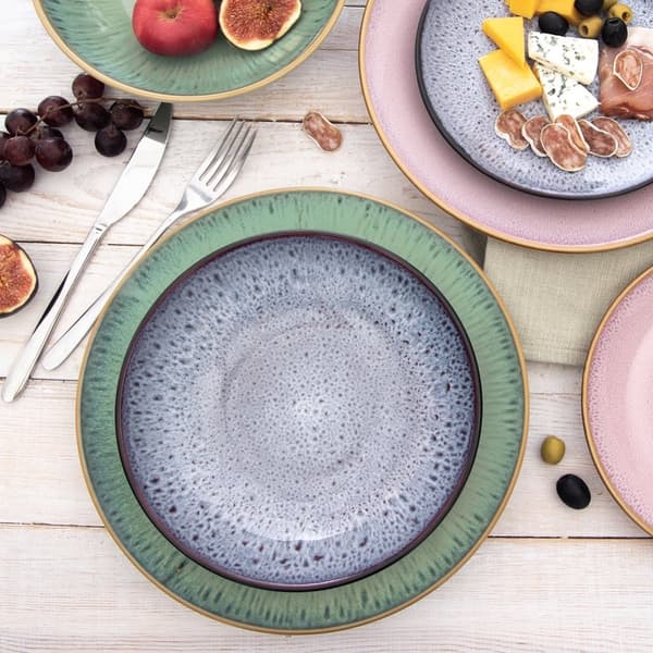 GLAZE grønn keramisk middagstallerken 27 cm