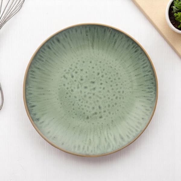 Keramisk desserttallerken, grøn, GLASUR, 20,5 cm