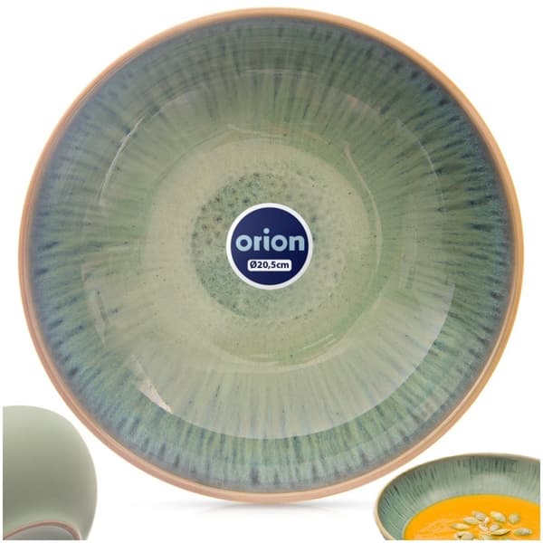 Djup keramisk mattallrik, grön, GLAZE, 20,5 cm, 900 ml