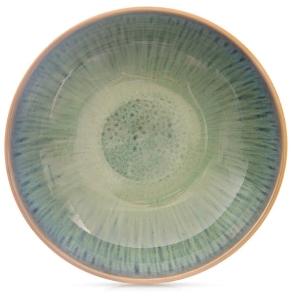 Djup keramisk mattallrik, grön, GLAZE, 20,5 cm, 900 ml