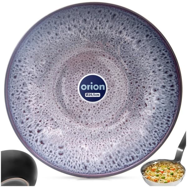 Dyp keramisk middagstallerken lilla GLAZE 20,5 cm, 900 ml