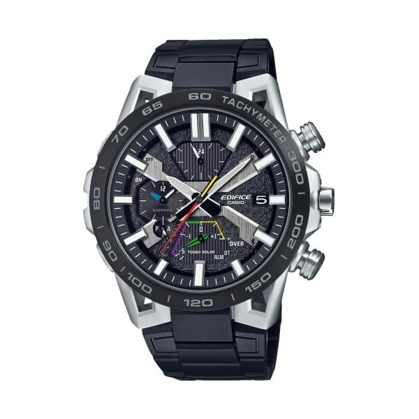 CASIO EDIFICE SOSPENSIONE Mod. RACING MULTICOLOR BLUETOOTH® ION-PLATED STRAP TOUGH SOLAR