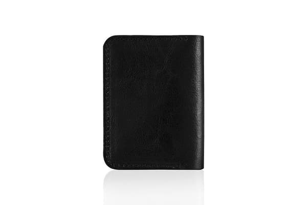 Tynd læder pung til mænd SOLIER SW11 SLIM BLACK