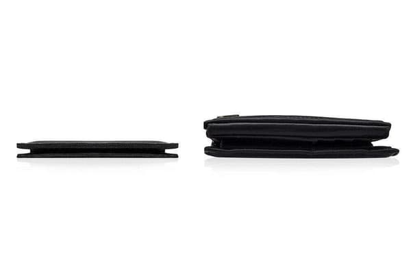 Tynd læder pung til mænd SOLIER SW11 SLIM BLACK