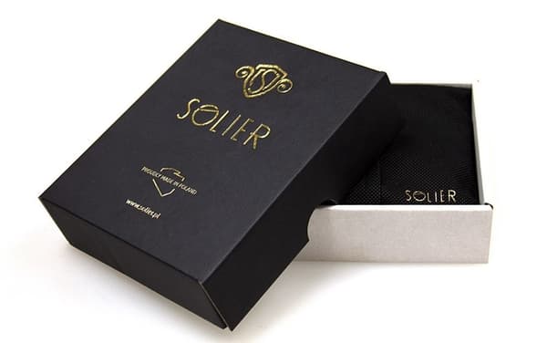 Nahkainen kukkaro, kolikkolompakko SOLIER SA10 BLACK
