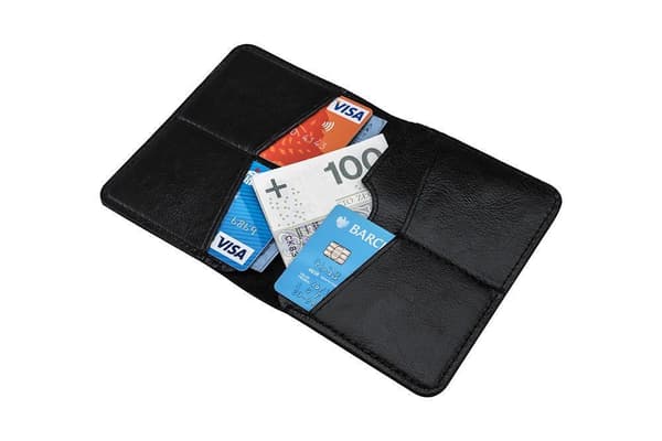 Tynn herre lommebok SOLIER SW10 SLIM BLACK