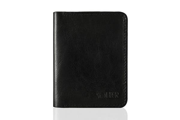Tynn herre lommebok SOLIER SW10 SLIM BLACK