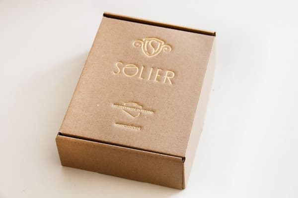 Nyckelfodral i läder SOLIER SA11 CAMEL