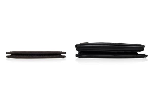 Tunn läder plånbok för män SOLIER SW11 SLIM BROWN