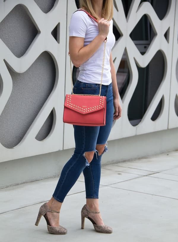 Felice Messenger Bag FB37 Coral