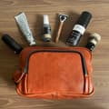 Miniatyrbilde 5 av 6: Elegant kosmetikkveske i skinn SK04 Solier brun vintage