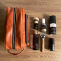 Miniatyrbilde 6 av 6: Elegant kosmetikkveske i skinn SK04 Solier brun vintage