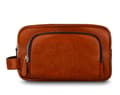 Miniatyrbilde 2 av 6: Elegant kosmetikkveske i skinn SK04 Solier brun vintage