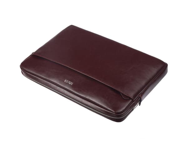Laptopfodral i läder 15 tums Solier SA24A Burgundy