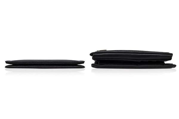 Tynn lommebok for menn med myntlomme SOLIER SW16 SLIM burgunder