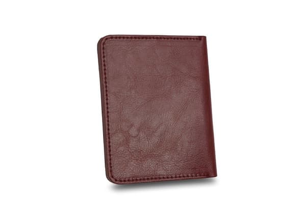 Tynd læder pung til mænd SOLIER SW10 SLIM bordeaux