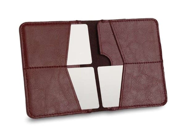 Tynd læder pung til mænd SOLIER SW10 SLIM bordeaux