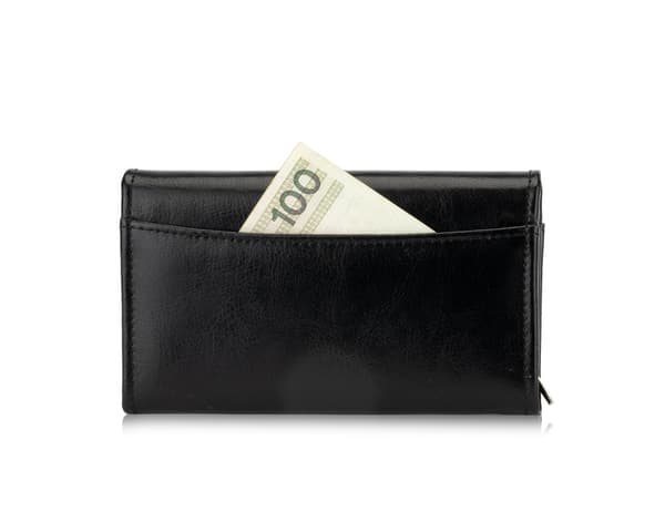 Solier P17 Black Snake Leather Dame-lommebok
