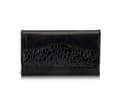 Miniatyrbilde 1 av 4: Solier P17 Black Snake Leather Dame-lommebok