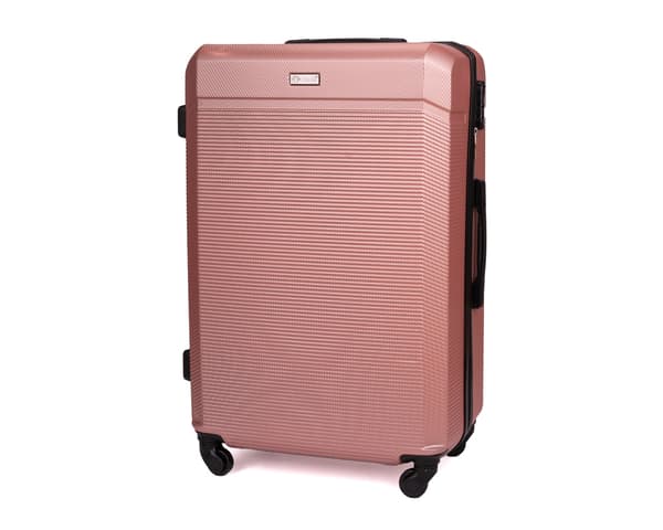 Medelhård resväska ABS M 22' STL945 rosa