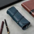 Miniatyrbillede 4 af 6: Solier SA52 Navy Blue Tied Læder Penalhus