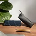 Miniatyrbillede 6 af 6: Solier SA52 Navy Blue Tied Læder Penalhus