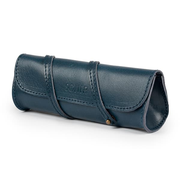 Solier SA52 Navy Blue Tied Læder Penalhus