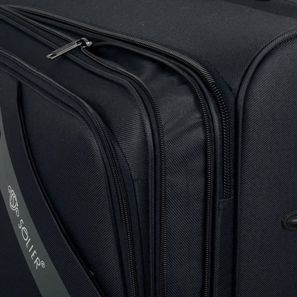 Medium mjuk resväska M 23' SOLIER SOFTFLEX 2240 svart-grön