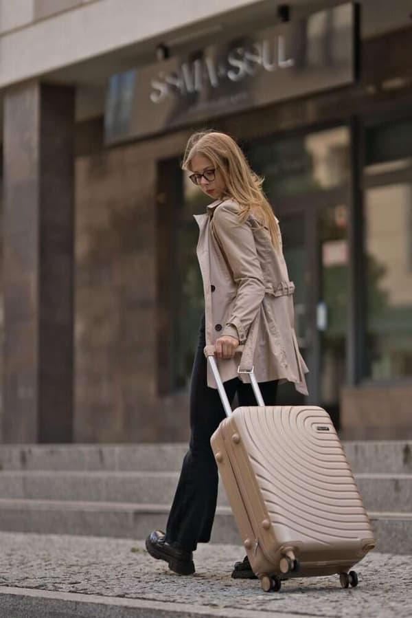 Medium ABS reisekoffert SOLIER AVENTOR STL1064 GOLD 24" M