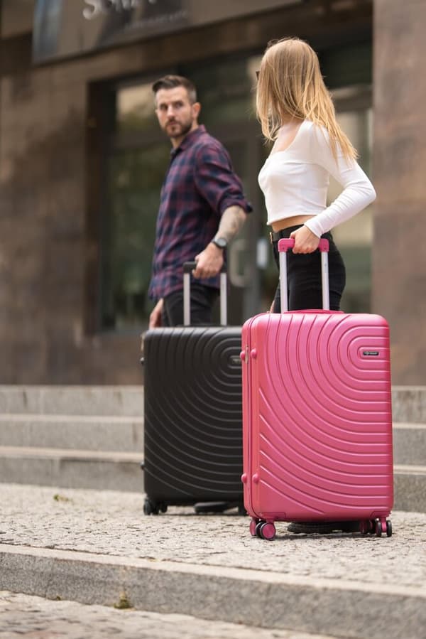 Medium ABS reseväska AVENTOR SOLIER STL1064 CORAL 24" M