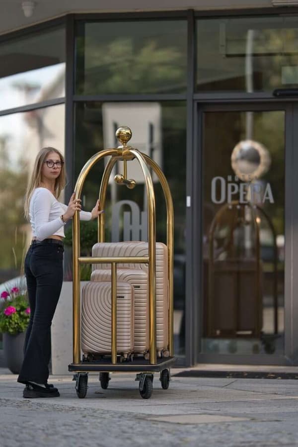 Liten reseväska S ABS SOLIER AVENTOR STL1064 GOLD 20' S
