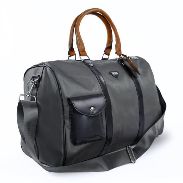 Solier FB49 Barrley Large Nylon Weekend Travel Bag Grå