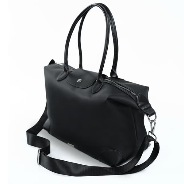 Nylon Dame Shopper Bag Solier FB48 Lesia Sort