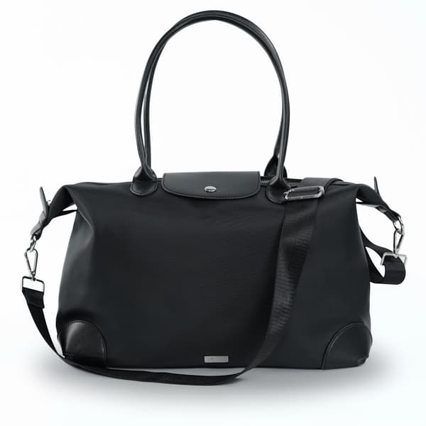 Nylon Dame Shopper Bag Solier FB48 Lesia Sort