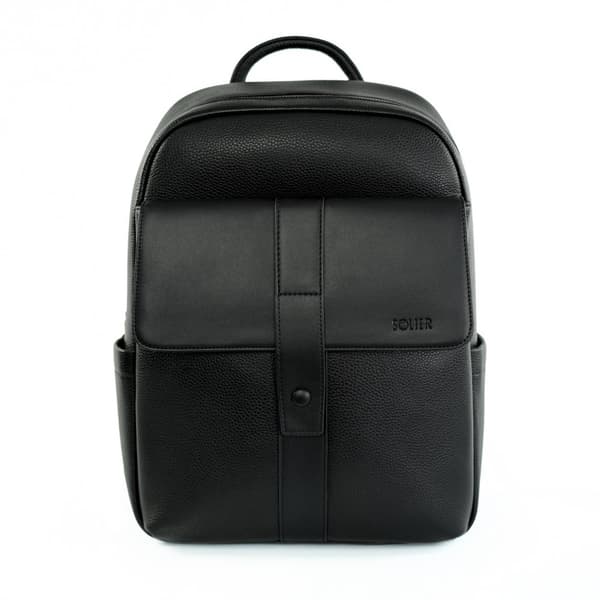 Elegant ryggsäck i läder för laptop 13" FV04 Rimelle svart