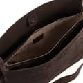 Miniatyrbilde 8 av 11: Skinn semsket mørk brun shopper bag med justerbar stropp Solier FL38 Sienna