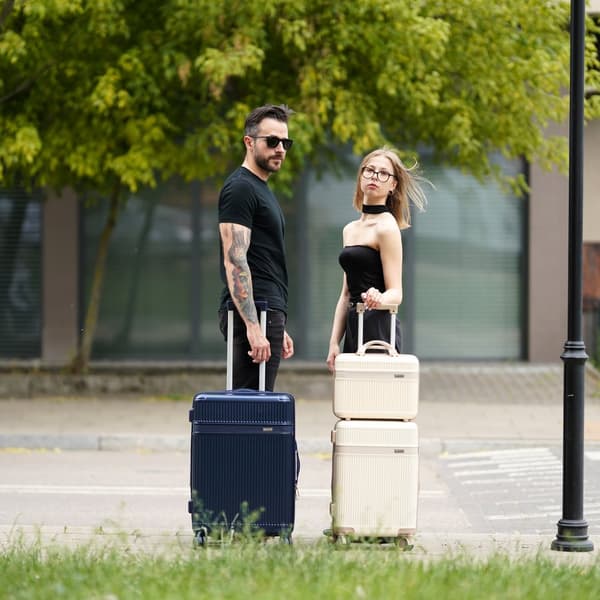 Nokiro 14' ABS Small Travel Case - Mörkbeige