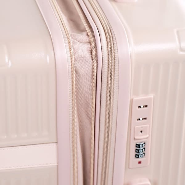 Middels hard reisekoffert Solier Nokiro 24' M - pudderrosa