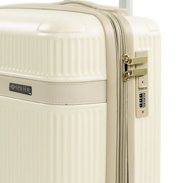 Liten hytte reisekoffert Solier Nokiro 16' XS - mørk beige