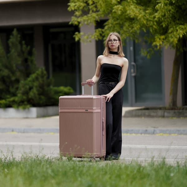 Solier Nokiro 28' XL Stor hard reisekoffert - Rose Gold