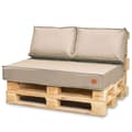 Miniatyrbilde 1 av 7: Sett: Sete- og hageputer for møbler laget av europaller 120x80x15 lys beige