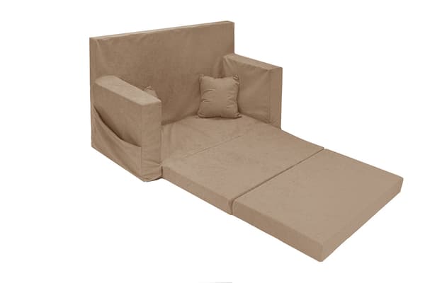 Sammenleggbar personlig barneskumsofa beige