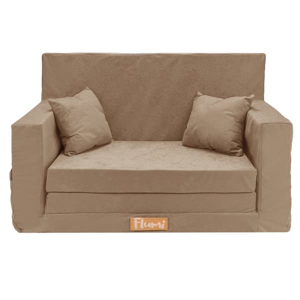 Sammenleggbar personlig barneskumsofa beige
