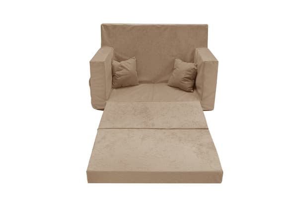 Sammenleggbar personlig barneskumsofa beige