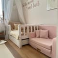 Miniatyrbilde 5 av 9: Sammenleggbar personlig barneskumsofa pudderrosa